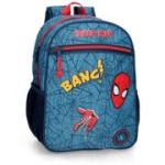 Ghiozdan adaptabil baieti clasa 0, Spiderman denim