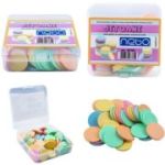Jetoane din plastic, Nebo, culori pastel, 80 buc/set