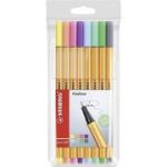 Liner point 88 0.4 mm Stabilo set 8 culori pastel
