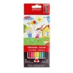 Creioane color, 12 culori, triunghiulare, Daco