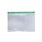 Mapa A4 din plastic cu fermoar, transparentă, 12 microni