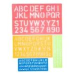 Sablon plastic, cifre si litere, op.matematice, 8053 set de 4