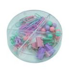 Set accesorii birou, 62 piese, culori pastel — la bucată
