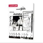 Set linere UNI PIN Manga Starter Case, 8 linere + 1 creion mecanic + 3 șabloane