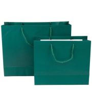 Pungă cadou orizontală uni - verde, 31 x 26 x 12 cm