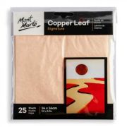 Imitatie foita poleire Mont Marte 14 x 14 cm, 25 coli, cupru