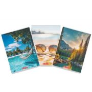 Caiet A4, 60 file, 70g/mp, velin, colturi rotunjite, motiv relax, herlitz