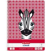 caiet cu spira A4 80 file matematica 70 g/mp, zebra, herlitz