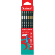 Creion grafit 2B, sectiune hexagonala, mina 2,4 set 12, herlitz