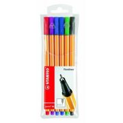 Liner point 88 0.4 mm 6 bucati/set Stabilo