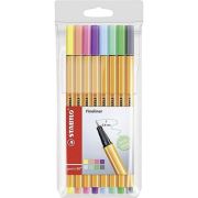 Liner point 88 0.4 mm Stabilo set 8 culori pastel