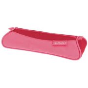 Penar necessaire triunghiular dimensiune 22 x 8 x 5 culoare roz/rosu Herlitz
