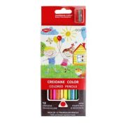 Creioane color, 12 culori, triunghiulare, Daco