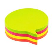 Notes adeziv Office Cover, formă balon, 75x75 mm, 5 culori neon, 100 coli/set