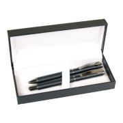 Set cadou stilou și pix Cresco Exclusive S 830146 ES-03 metalic negru