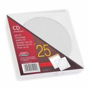 Set de 25 plicuri pentru CD/DVD cu fereastră GPV, hârtie albă 90g, gumată