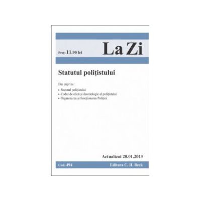 Statutul politistului actualizat 20.01.2013