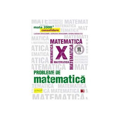 Probleme de matematica pentru clasa a X-a. Consolidare