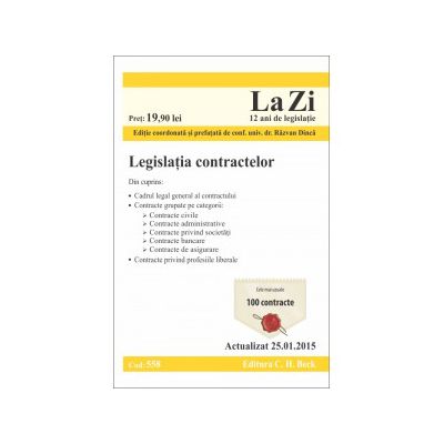 Legislatia contractelor. Actualizat la 25.01.2015