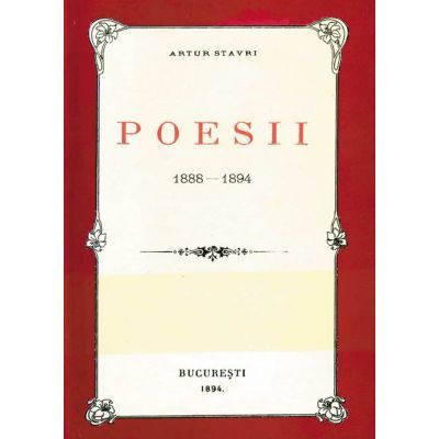 Poesii (1888-1894) - Arthur Stavri