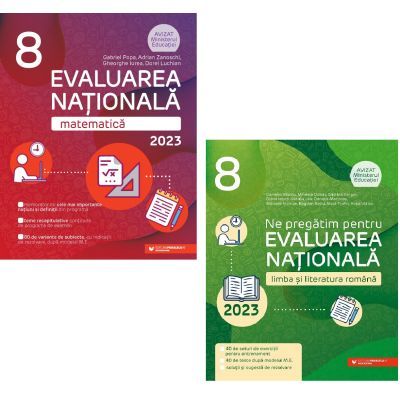 Pachet Editura Paralela 45 - Evaluarea nationala 2023. Matematica Clasa a 8-a si Limba si literatura romana