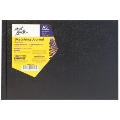 Caiet de schite Mont Marte A5 landscape, 150 g/mp, 100 pagini
