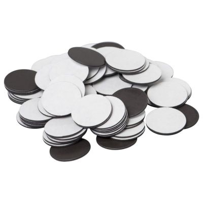 Bulină magnetică rotundă cu adeziv, 2,4 cm