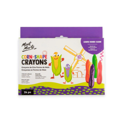 Creioane in forma de porumb Mont Marte, 24 buc/set