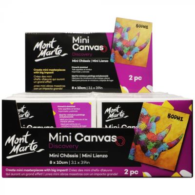 Mini Canvas Mont Marte 8 x 10 cm, 2 buc/set