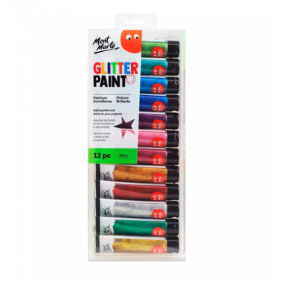 Set vopsea cu sclipici Mont Marte 36ml 12/set