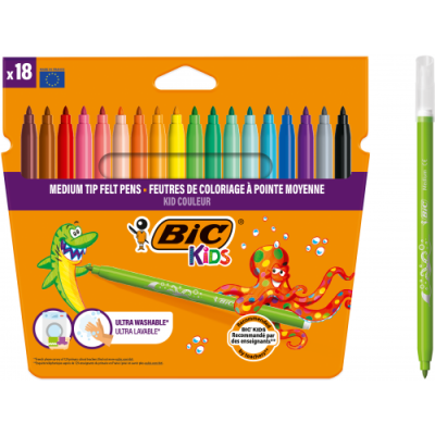 Carioci 18 culori ultralavabile KID Couleur Bic