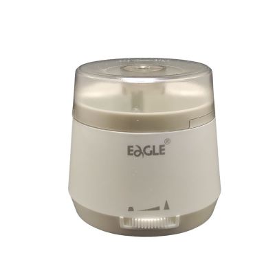 Ascuțitoare electrică Eagle albă, pentru creioane de 8 mm, baterii AA neincluse