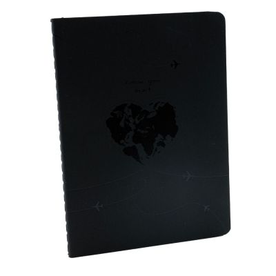 Jurnal, A6, 24 pagini, copertă carton neagră, hârtie neagră