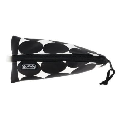 Penar tip etui, 1 fermoar, Cocoon piele sintetica, Herlitz Just Black