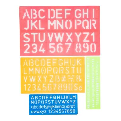 Sablon plastic, cifre si litere, op.matematice, 8053 set de 4