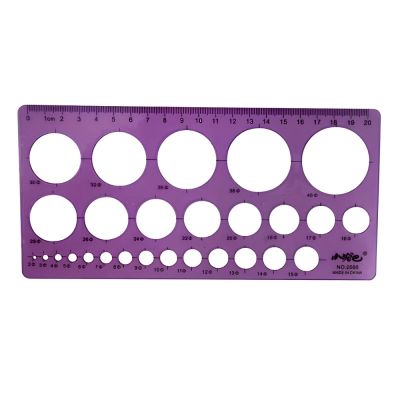 Șablon plastic COLORARTE, 2088, cerculețe, 20 cm