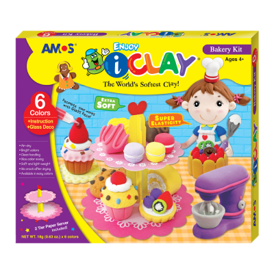 Set plastilină AMOS iClay cu accesorii Bakery IC18P6BK