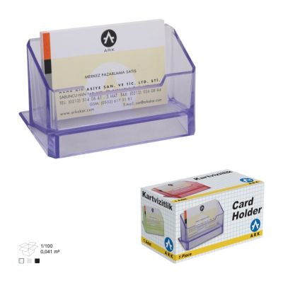 Suport cărți de vizită ARK 1384, plastic transparent