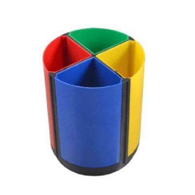 Suport de birou rotativ 4 compartimente, 4 culori